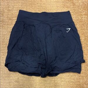 Gymshark Women's Gym Shorts. Color:Black, Size:XL